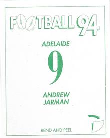 1994 Select AFL Stickers #9 Andrew Jarman Back